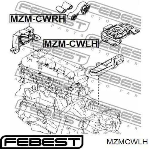 MZMCWLH Febest soporte motor izquierdo