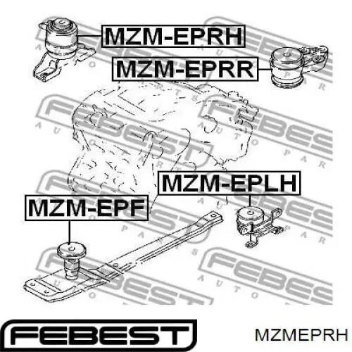 MZMEPRH Febest soporte de motor derecho