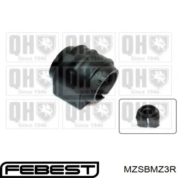 Buje de barra estabilizadora trasera BP4K28156 Mazda