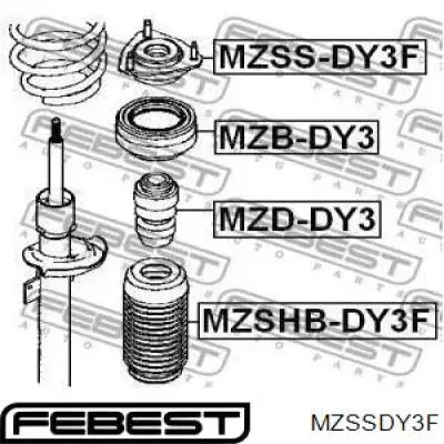 MZSSDY3F Febest soporte amortiguador delantero