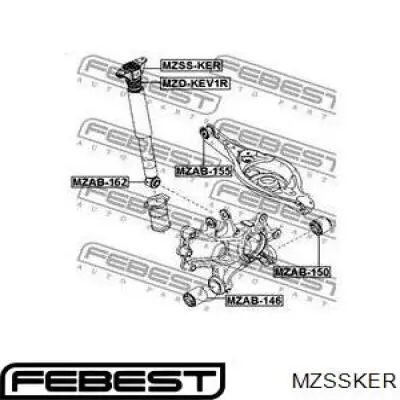 Soporte amortiguador trasero para Mazda 3 (BM, BN)