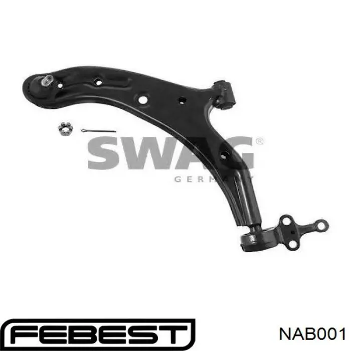 Silentblock del brazo de suspensión NAB001 Febest