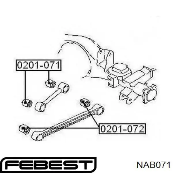 Comprar NAB071 Febest Buje del brazo longitudinal superior trasero