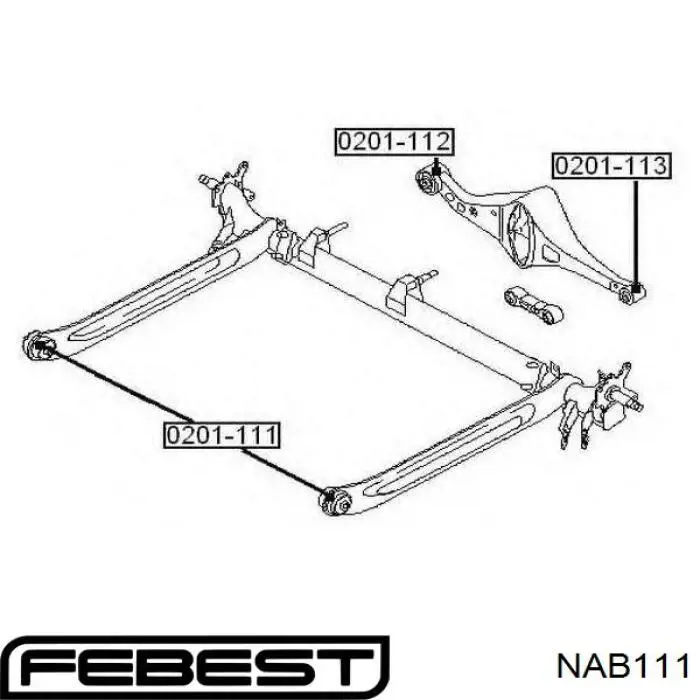 Comprar NAB111 Febest Silentblock trasero