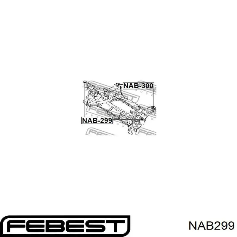 NAB299 Febest Buje silencioso del subchasis delantero