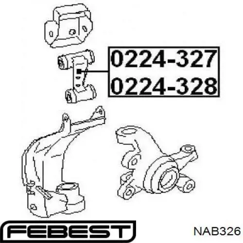 NAB-326 Febest silentblock de brazo de suspensión delantero superior