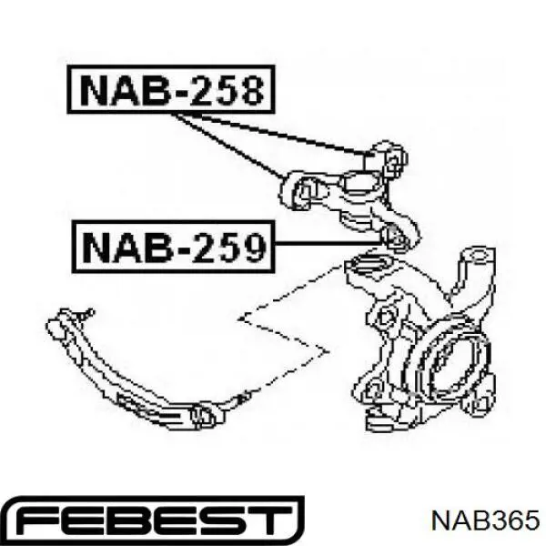 Comprar NAB365 Febest Buje del brazo inferior trasero