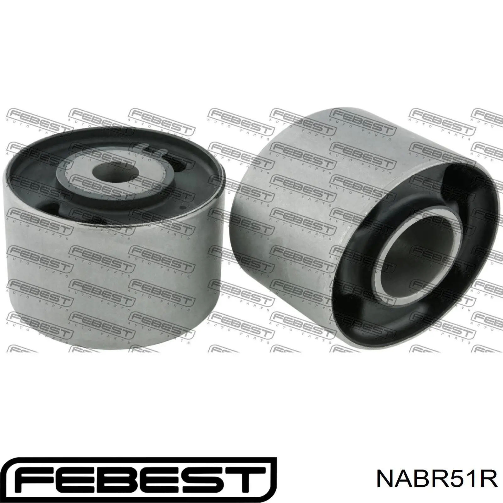 Buje del brazo inferior trasero Febest NABR51R