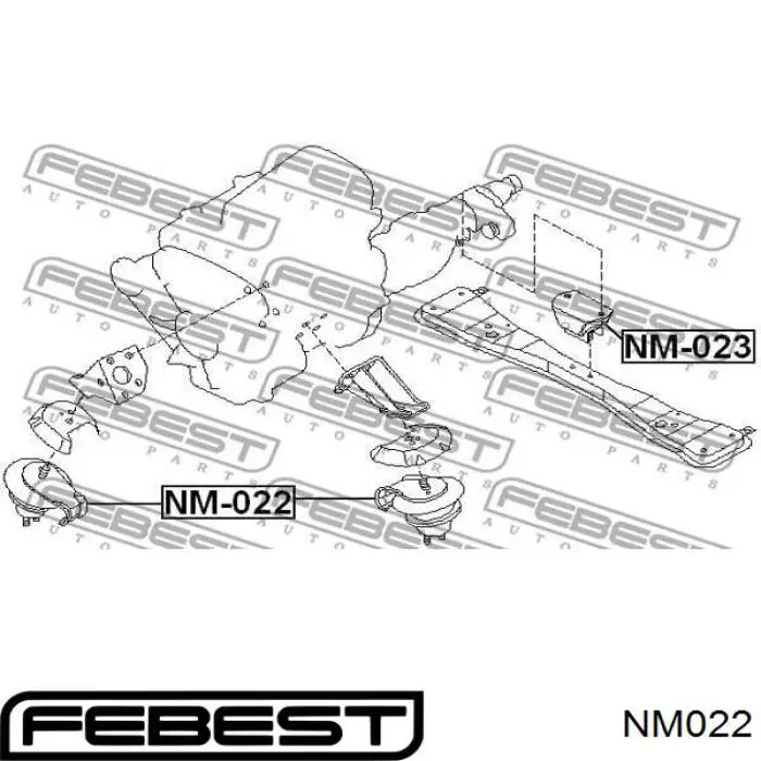 Taco de motor delantero Nissan Pathfinder 