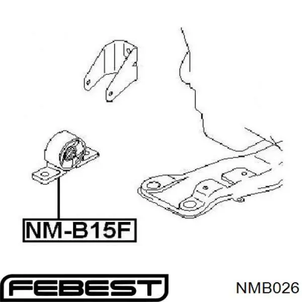 Soporte delantero de motor con silentblock NMB026 Febest
