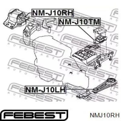 NMJ10RH Febest soporte de motor derecho
