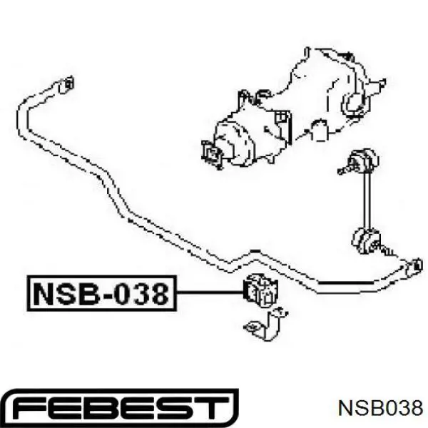 NSB038 Febest casquillo de barra estabilizadora trasera