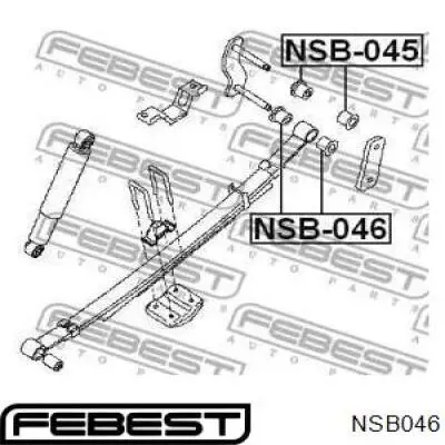 Buje trasero de ballesta trasera NSB046 Febest