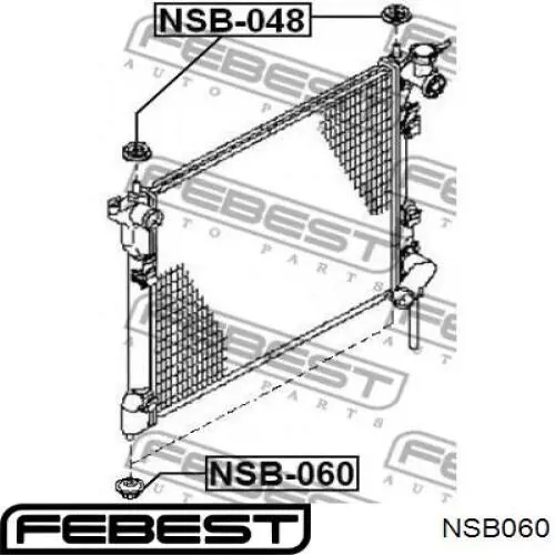 Soporte del radiador inferior para Nissan Almera (N16)