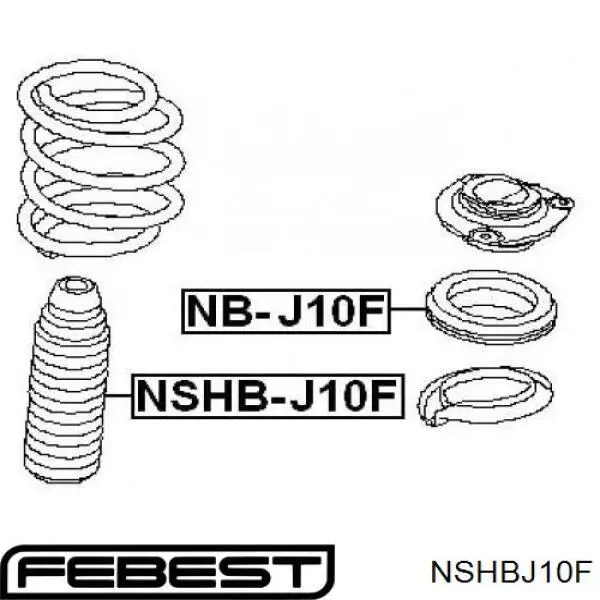 Fuelle, amortiguador delantero para Nissan Qashqai (J10)