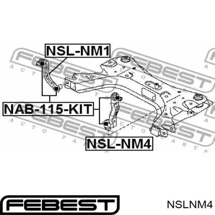 NSLNM4 Febest soporte de viga delantero