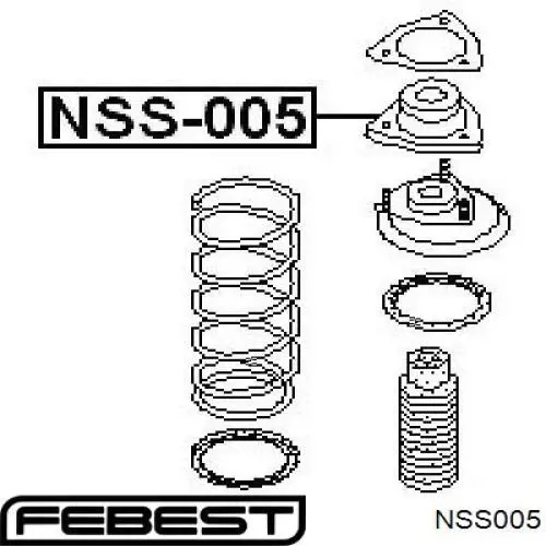 NSS005 Febest copela de amortiguador trasero