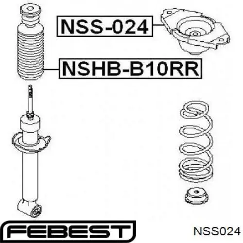 NSS-024 Febest copela de amortiguador trasero
