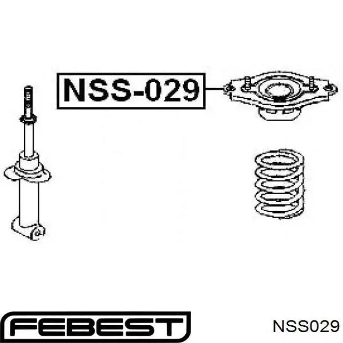 NSS-029 Febest copela de amortiguador trasero
