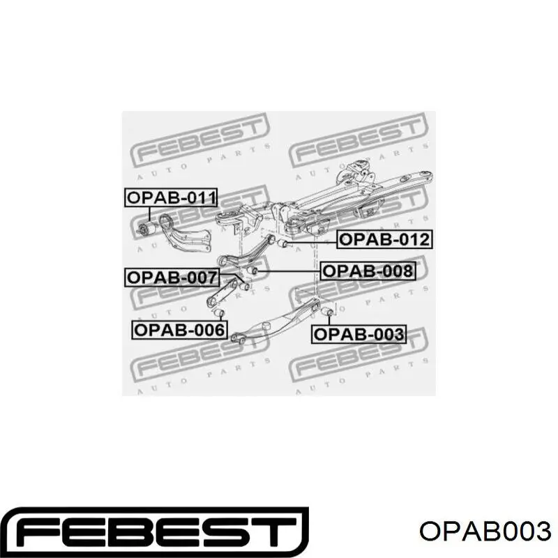 Comprar OPAB003 Febest Buje del brazo inferior trasero