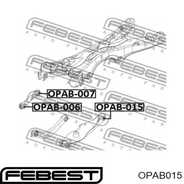 Buje del brazo inferior trasero OPAB015 Febest