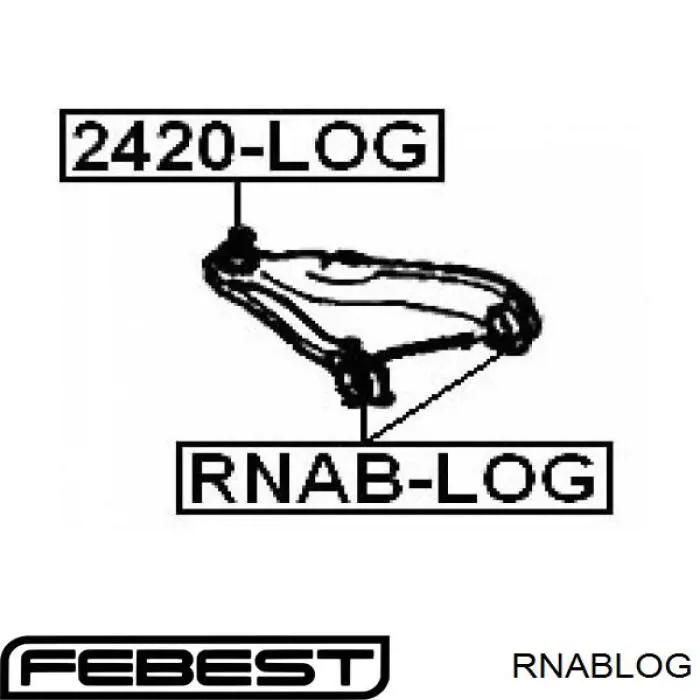 RNABLOG Febest silentblock de suspensión delantero inferior