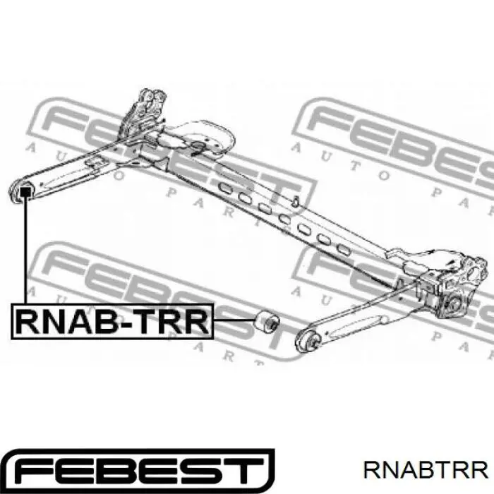 RNABTRR Febest suspensión, cuerpo del eje trasero