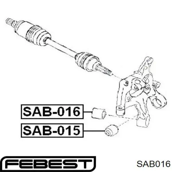Buje de mangueta trasera Febest SAB016