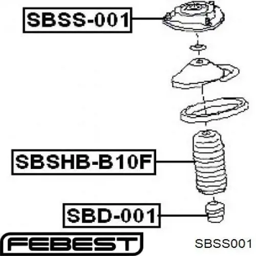 Comprar SBSS001 Febest Soporte del amortiguador delantero
