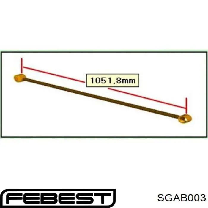 Comprar SGAB003 Febest Silentblock de brazo transversal de suspensión trasera
