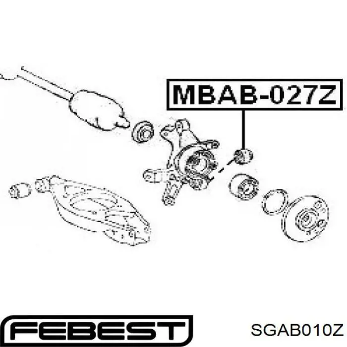 Comprar SGAB010Z Febest Buje de mangueta trasera