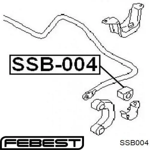 Soporte, estabilizador eje trasero para Subaru Forester (S10, SF)
