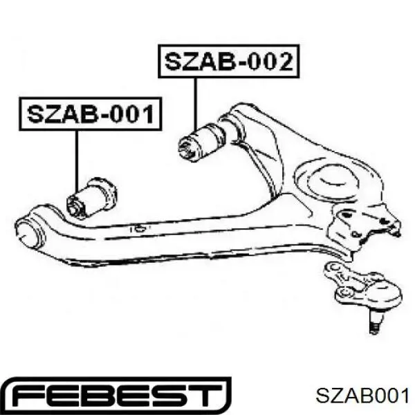 SZAB001 Febest silentblock de suspensión delantero inferior