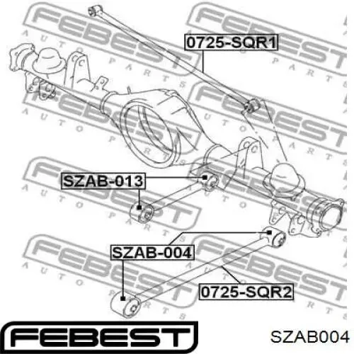 Comprar SZAB004 Febest Buje del brazo longitudinal inferior trasero