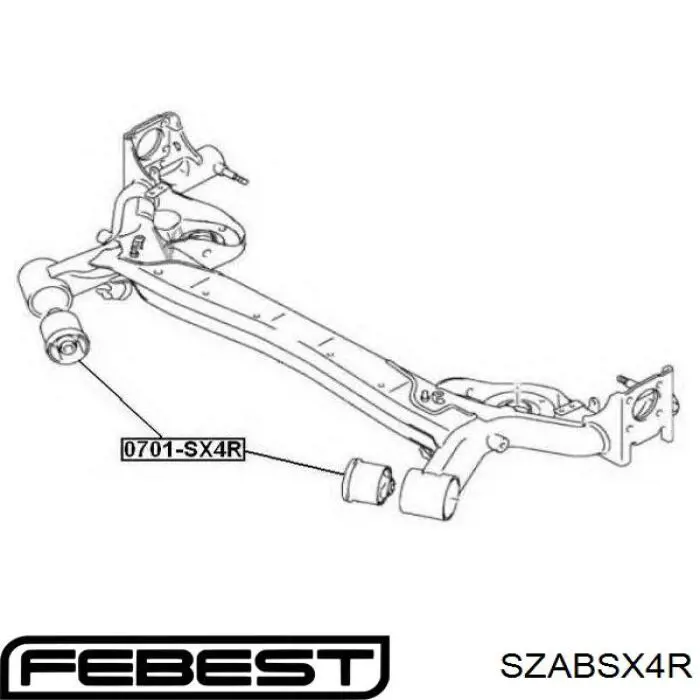 Suspensión, cuerpo del eje trasero para Suzuki SX4 