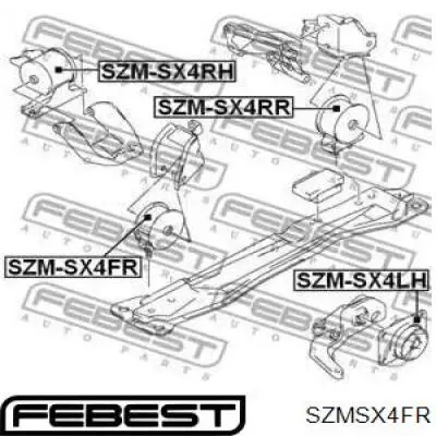 SZMSX4FR Febest soporte motor delantero