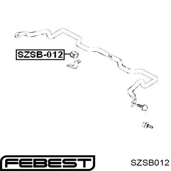 SZSB-012 Febest casquillo de barra estabilizadora delantera