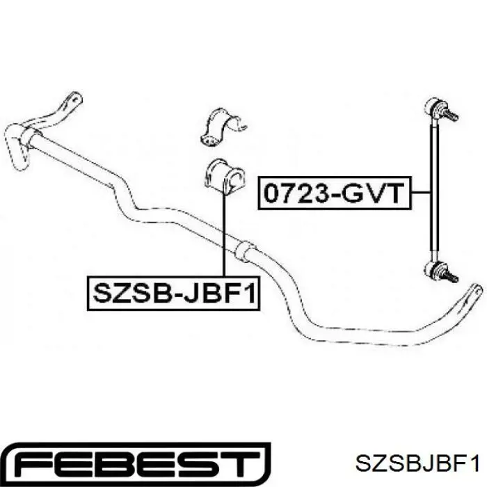 SZSB-JBF1 Febest casquillo de barra estabilizadora delantera