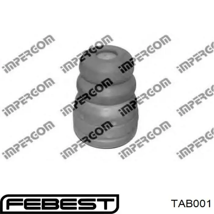 TAB001 Febest Buje de fijación de la cremallera de dirección