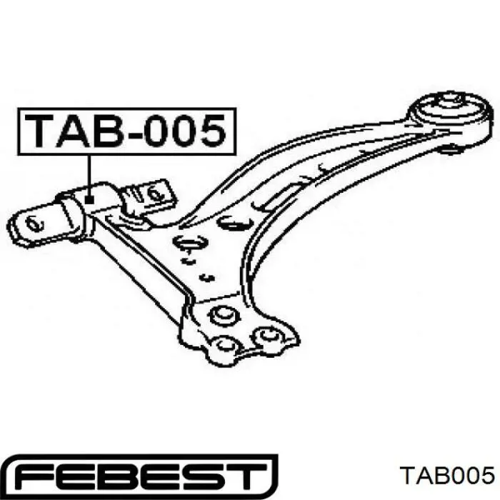 TAB005 Febest silentblock de suspensión delantero inferior