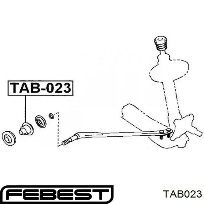 Silentblock barra de torsión Febest TAB023