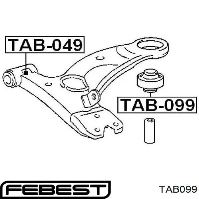 TAB099 Febest silentblock de suspensión delantero inferior