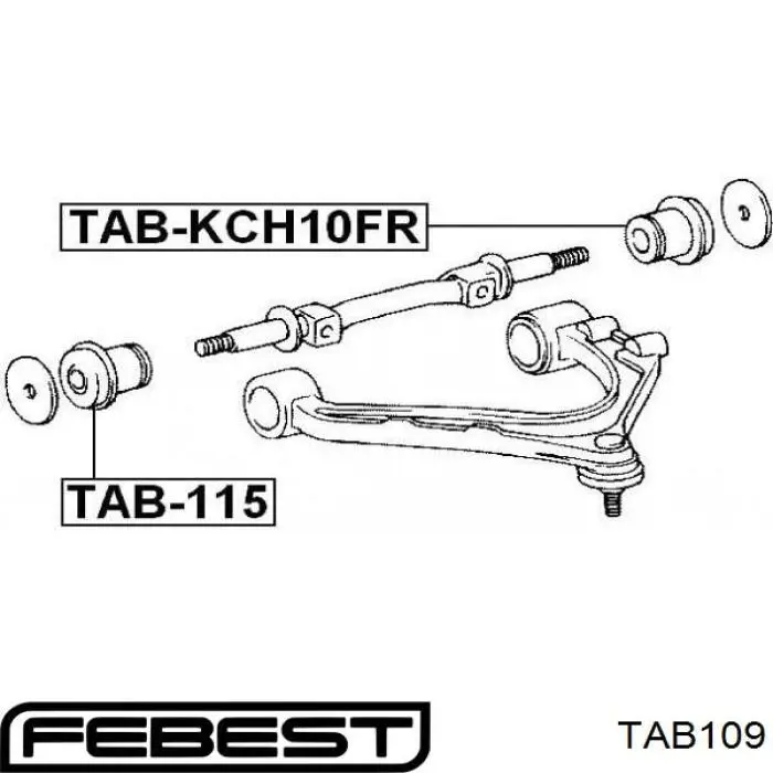 Silentblock de brazo de suspensión Febest TAB109 precio, desde 15,93 EUR