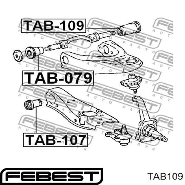 TAB109 Febest silentblock de suspensión delantero inferior