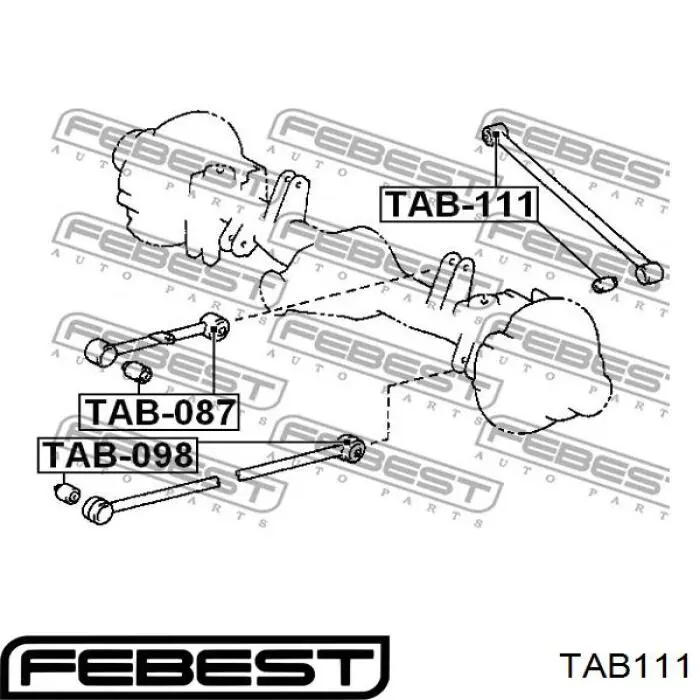 T25FJ804 RBI suspensión, barra transversal trasera