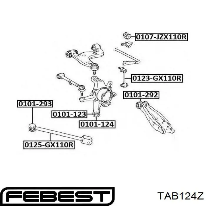 Comprar TAB124Z Febest Buje de mangueta trasera