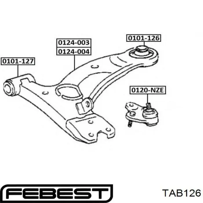 Comprar TAB126 Febest Silentblock