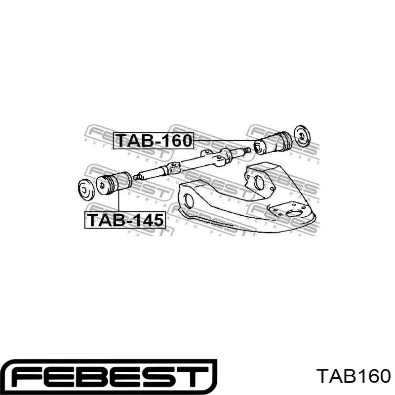 TAB160 Febest silentblock de brazo de suspensión delantero superior