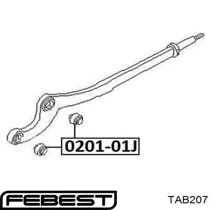 Silentblock del brazo de suspensión 57355 Metalcaucho