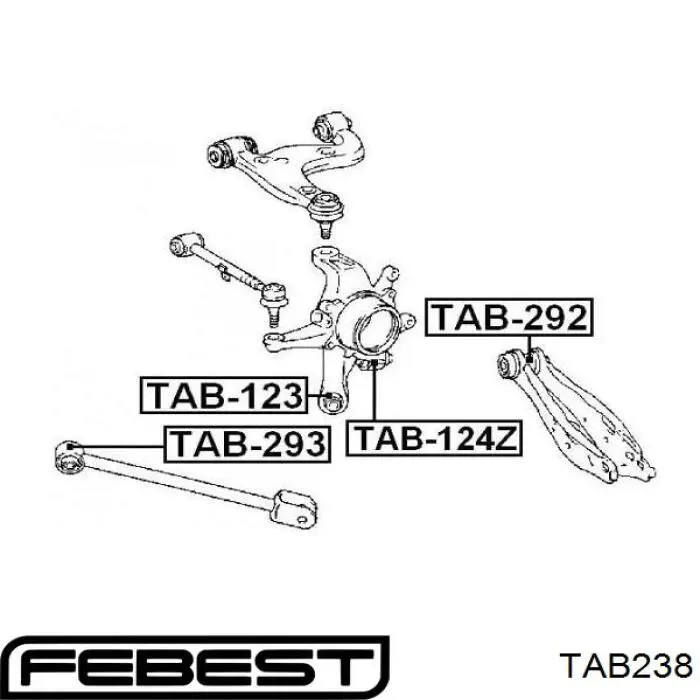 Buje de mangueta trasera TAB238 Febest